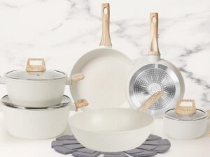 【One - Day Only】17 - Piece Non - stick Cookware Set。