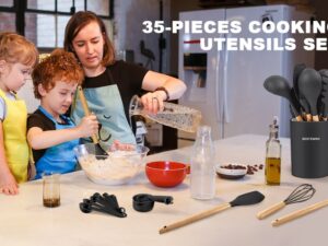 Cooking Utensil Set - 35 - piece Kitchen Utensils, Including Grater
