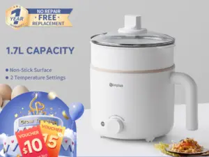 Simplus 1.7L Electric Cooker | 630W Quick Heating | Non-Stick Coating | 2 Temperature DZGH011