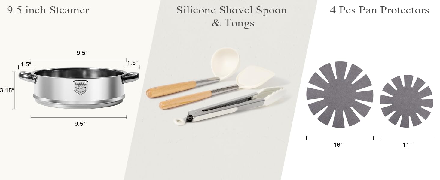 【One Day Only】17 Pcs Pots and Pans Set Non Stick Kitchen Cookware Sets
