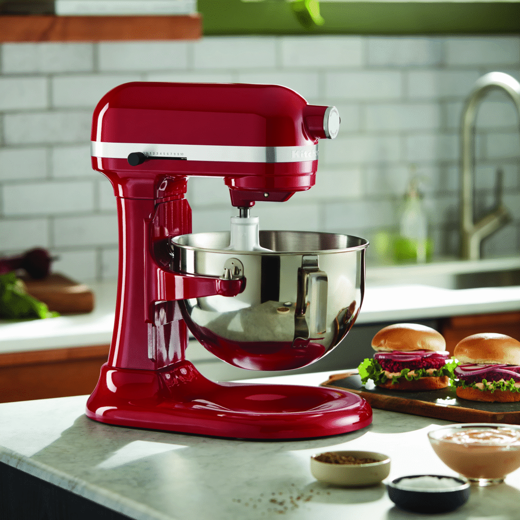 KitchenAidKitchen machine with 4 mixing heads🍰
