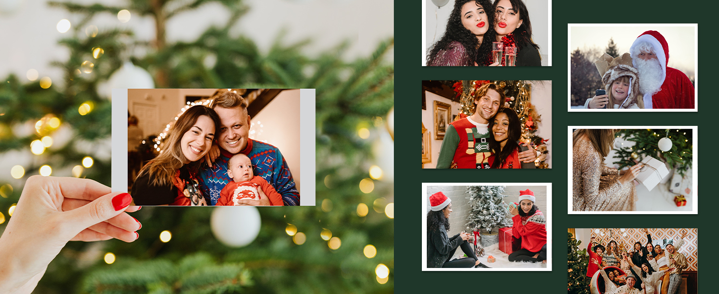 Liene White M200 4x6'' Photo Printer Battery Edition. Wireless Photo Printer for iPhone Android. Dye Sublimation Printing Full-Color Photo 20-Sheet. Portable Picture Printer Ideal for Travel Home Use
