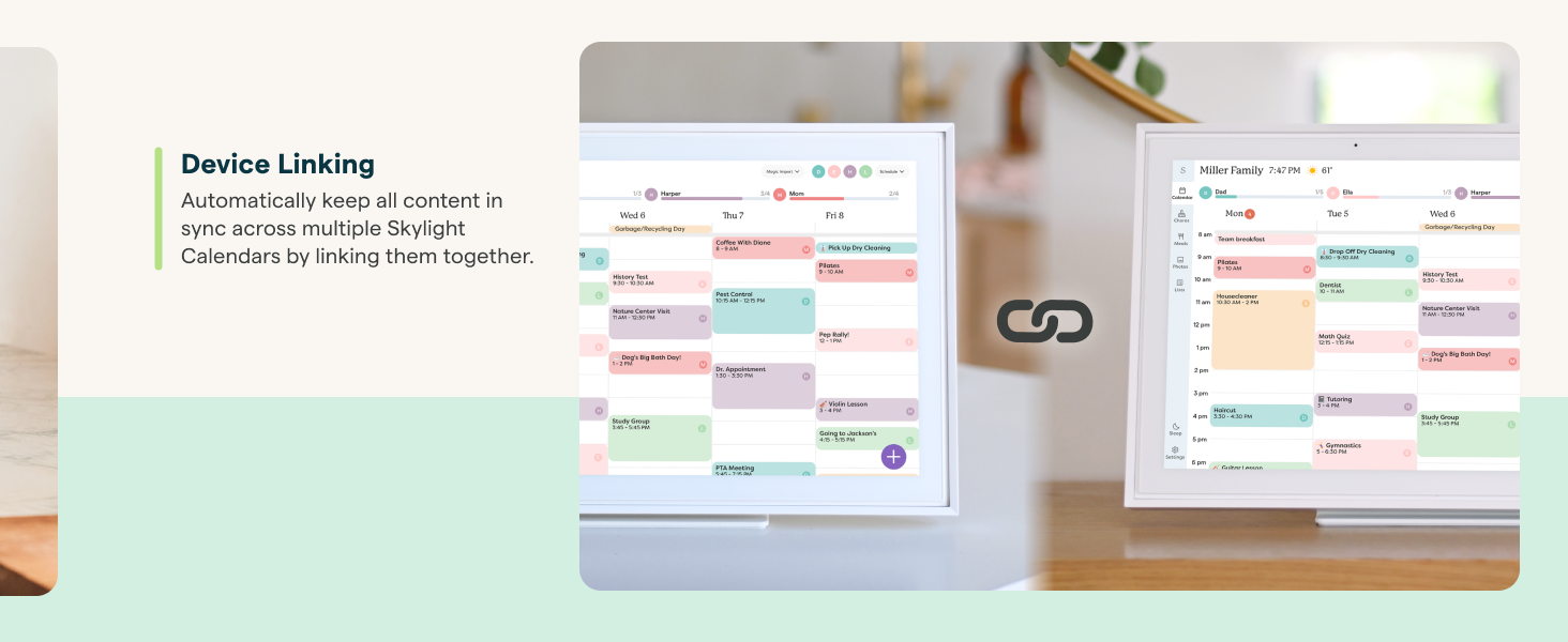 Skylight Calendar: 15-inch Wall Planner Digital Calendar & Chore Chart. Smart Touchscreen Interactive Display for Family Schedules – Wall Mount Included. Great for Organizing Your 2026 Calendar