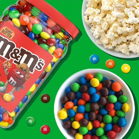 M&M'S Peanut Milk Chocolate Candy, 62 oz.