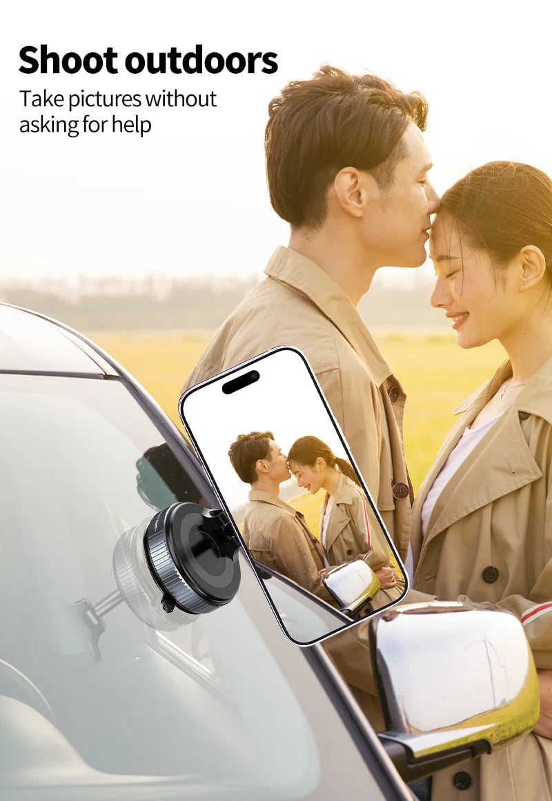 2025 Newest 360° Adjustable Vacuum Magnetic Suction Cup Phone Holder Mount